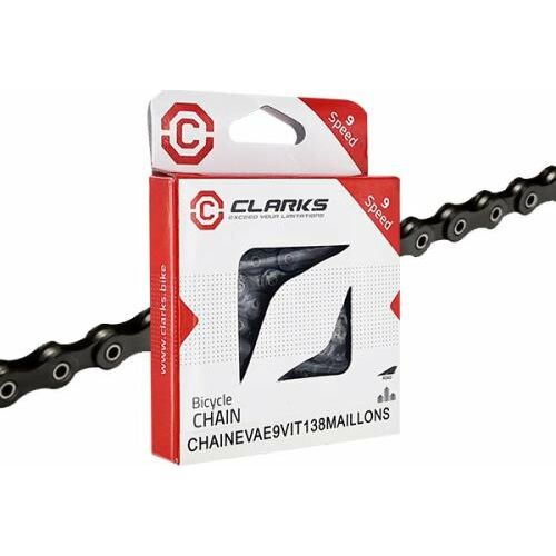 Clarks Kerékpárlánc CLARKS C9E, 9-sebességes, 138 szem, Kapocs, Nikkel, Elektromos kerékpárokhoz E-BIKE, Sötét (NEW 2025) 145271653