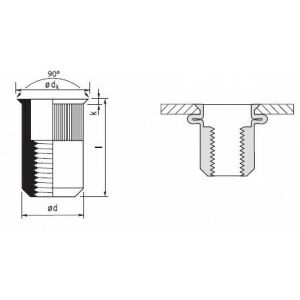 REDUKCIÓS KARIKÁS KÚPOS PEREMŰ ANYA AN320 M6*25