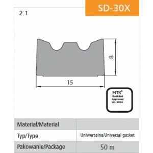 ÖNAGYÍRÓ GYŰRŰ ÖNRAGASZTÓ FEKETE SD-30/4-0 DGP 15*8MM MB 145271814 - Tömítőszalag