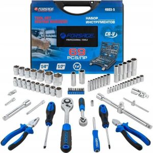 Forsage szerszámtartály 69 db-os 1/4" és 1/2" (4-32mm) (hatlap)