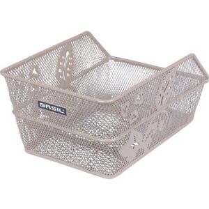 BASIL CENTO FLOWER S hátsó csomagtartó kosár, Acél, Nude Metallic (ÚJ 2025)