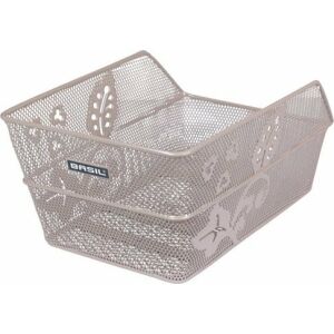 BASIL CENTO FLOWER REAR BASKET csomagtartó kosár, Acél, Nude Metallic (ÚJ 2025)
