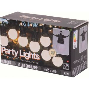 Party Lights LED fényfüzér - 10 gömbös, meleg fehér 145272185 - Fényfüzér