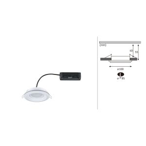SORMUS LED beépített lámpatest 6.5W 560lm / 180lm 3000K IP65 230V fehér / műanyag