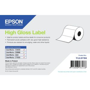 Epson High Gloss Címke - Folyamatos tekercs: 102 mm x 33 m