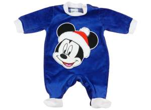 Disney hosszú ujjú Rugdalózó - Mickey Mouse #kék - 56-os méret 30489114 Rugdalózók, napozók - Pamut
