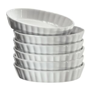 Küchenprofi Burgund - Porcelános creme brulee edény 14×8,5×2,5 cm 6 db.