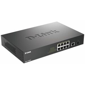 D-LINK 8 Gigabit PoE/PoE+ port És 1 Gigabit port És 1 SFP port Fém 125W PoE költségvetés
