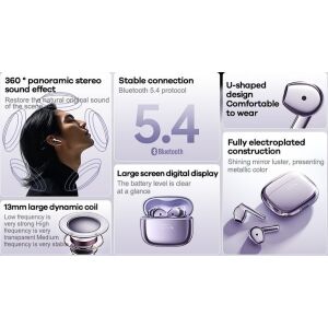 Bluetooth fülhallgató REMAX TWS W35 Fekete BT 5.4