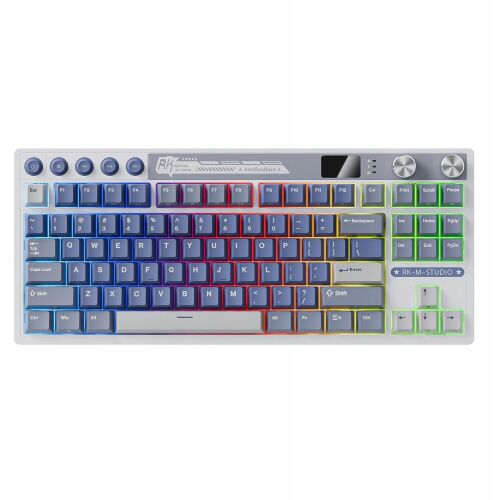 ROYAL KLUDGE RK M87 Ocean Blue Játékbillentyűzet Krém kapcsoló