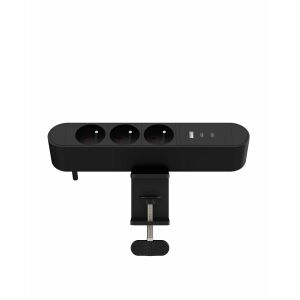 MicroConnect Multi Desktop Power Socket 3 Ways French, 1 x USB-A, 2 x USB-C, 30W, 1,8m 145275427 - Elosztó