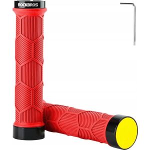 RockBros Gripy rączki chwyty rowerowe TPR z odblaskiem - czerwone ROCKBROS