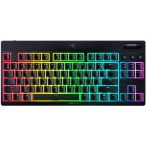 Razer BlackWidow V4 Low-Profile Tenkeyless HyperSpeed játékbillentyűzet USB + RF vezeték nélküli + Bluetooth QWERTY Amerikai nemzetközi Fekete 145277910 - Billentyűzet