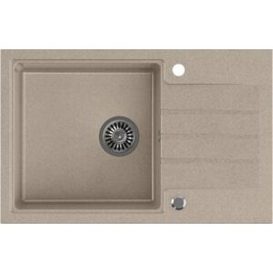 Steiner PETER 111 Steingran mosogató granit bézs 1 kamrás b/s (78x50x20) szifonnal és dugóval 145278547 - Építkezés & Felújítás