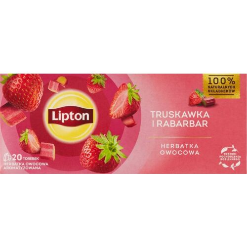 Lipton Gyümölcstea eper és rebarbara 32 g (20 filteres tasak) 145278656