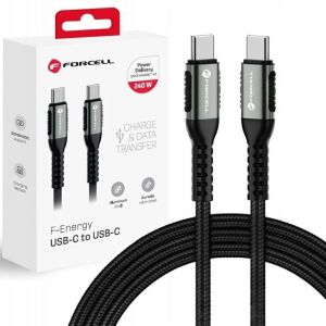 ForCell USB-C - USB-C kábel 0,5 m Fekete 145278702 - Adatkábel