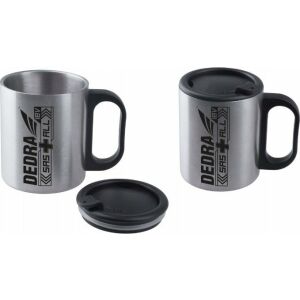 Roztartalanító acél bögre fedővel