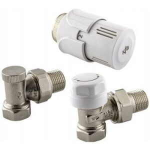 KFA termosztatikus radiátorkészlet, sarok, fehér 757-140-07-BL