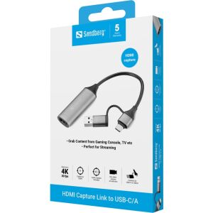 Sandberg HDMI Capture Link USB-C/A-hoz 145279804 - Sandberg