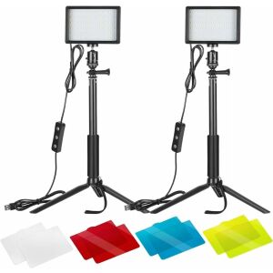 Stúdió LED világító készlet 2x lámpa 2x állvány + Neewer / Zc-10s szűrőkkel 145279842 - Stúdiófény és Reflektor