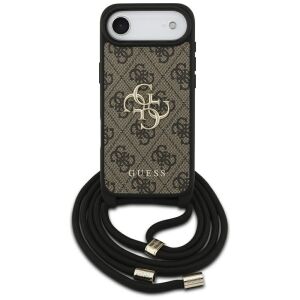 Guess 4G Big Logo Cord Stap Crossbody Case for iPhone Air Brown