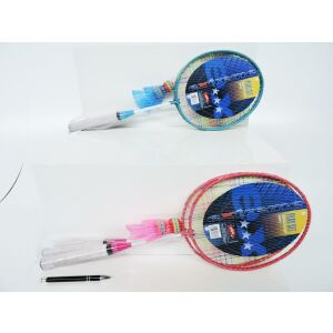 AST. BADMINTON metal. 54 cm 2 lotki 2 cul.,   sia. 145280728 - Rachete de badminton, mingi si echipamente