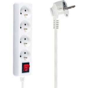 Listwa zasilająca Libox 4 gniazda 5 m biała (LB0083-5) 145281215 - Artykuły techniczne i elektronika