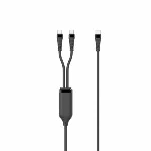 MicroConnect 1-ből-2 PD100W USB-C-ről USB-C × 2, 1,55 méteres elosztókábel 145281639 - Adatkábel