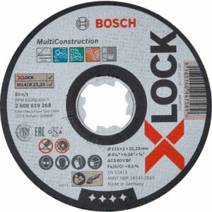 Bosch X-LOCK Trennsch. Disc de tăiere multimaterial 115x1,0mm 145281933 - Instrument