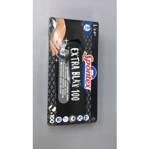 Spontex Extra Black 100 Mănuși de vinil de unică folosință Dimensiune L 145281971 - Mănuși de unică folosință