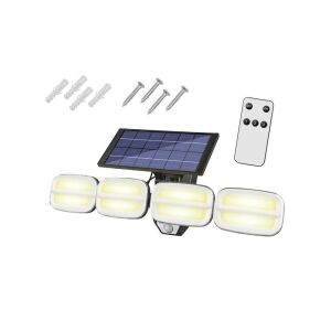 Lampa de perete solară reglabilă cu telecomandă 8 LED COB 800lm PIR IP65 4800mAh 145282050 - Decorațiuni