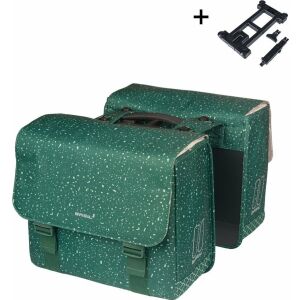 BASIL FLAIR DOUBLE BICYCLE BAG hátizsák, MIK rögzítő adapterrel, 35L, Vízálló, Zöld (ÚJ 2025) 145282127 - Kerékpáros táska