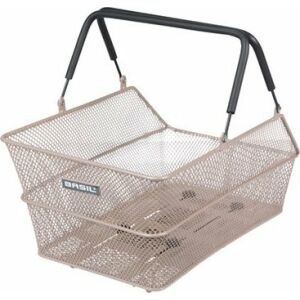 BASIL CENTO hátsó csomagtartó kosár, MIK rögzítő adapterrel, Acél, Nude Metallic (ÚJ 2025) 145282128 - Kerékpár kiegészítő