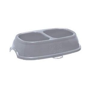 ZOLUX kutyaknak csúszásgátló dupla tál BREAK 11 0,4 l x 2 szürke