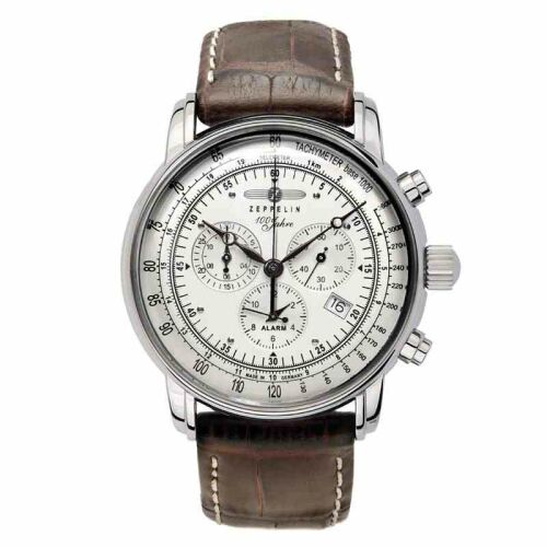 Zeppelin 7680-1 férfi karóra, kvarc, 42 mm, 10 ATM, ezüst 145282424