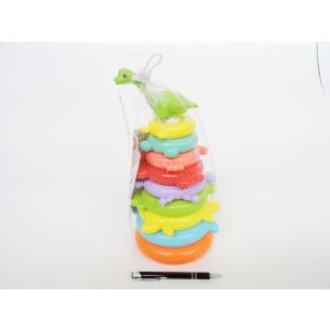 PIRAMIDKA műanyag, 10 db, DINO.,              kuk. 145283007 - Fejlesztő játék babáknak