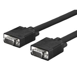 MicroConnect Full HD SVGA HD15 kabel do monitora 15m, czarny Rozdzielczość: Full HD 1920 x 1080p, podwójnie ekranowany 145283059 - Kabel