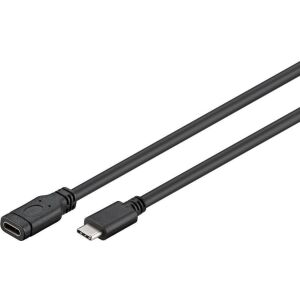 MicroConnect USB-C hosszabbító, 2 m fekete, szinkronizáláshoz és töltéshez, 5 Gbs sebesség, 3A 145283162 - Adatkábel