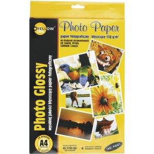 PAPIER FOTO YELLOW ONE A4 140g MAT (50) 145283390 - Artykuły biurowe
