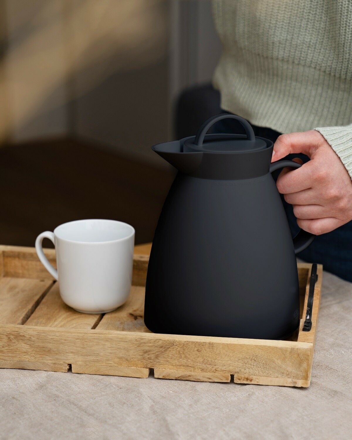 Thermos DAN Samt schwarz matt 1,00l - Alfi