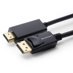 MicroConnect DisplayPort 1.2-ről HDMI-re Kábel DisplayPort férfi - HDMI férfi OD: 6.0MM, Aranyozott csatlakozók, Jel iránya: DisplayPort-ról HDMI-re 145283580 - HDMI kábel