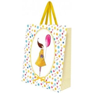 Cozywood Torebka prezentowa ozdobna mała Kobieta z balonem 145283903 - Ambalaje cadouri