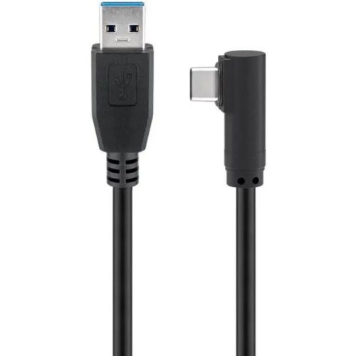 MicroConnect USB-A - USB-C kábel, 3 méter, fekete - Adatkábel