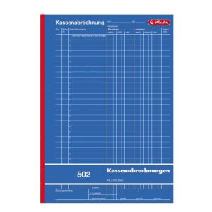 Herlitz Kassenabrechnung A4 502 2x 50 Blatt 145284004 - Üzleti nyomtatvány