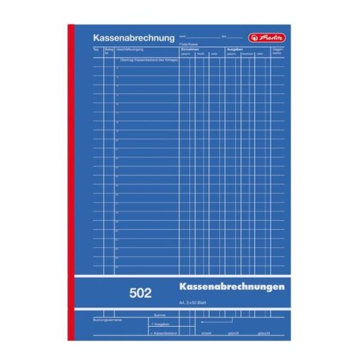 Herlitz Raport kasowy A4 502 2x 50 arkuszy 145284004