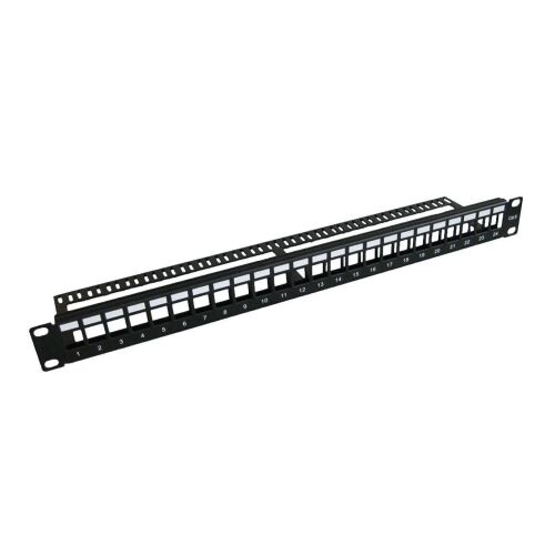 Üres MicroConnect keresztpanel 19", 24 port, 1U Fém, kábelezés nélkül 145284190