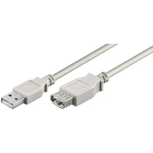 USB2.0 MicroConnect A-A 0,5m M-F szürke, Hi-Speed kábel Max. adatátviteli sebesség: 0,48 Gbit/s 145284678 - USB kábel