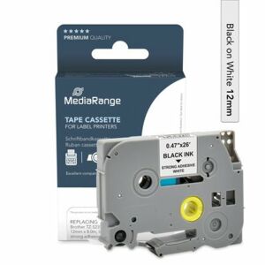 Taśma MediaRange. Brother TZ-231/TZe-231 12 mm 4m czarny 145285314 - Maszyna do pisania i taśma