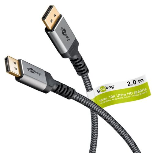Goobay 75680 DisplayPort kábel 2 m Fekete