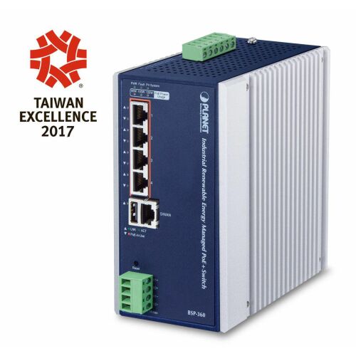 Nem vezérelt Planet BSP-360 4-Portos PoE+ 1000Mb/s + 1-Portos 1000Mb/s kapcsoló 145286141